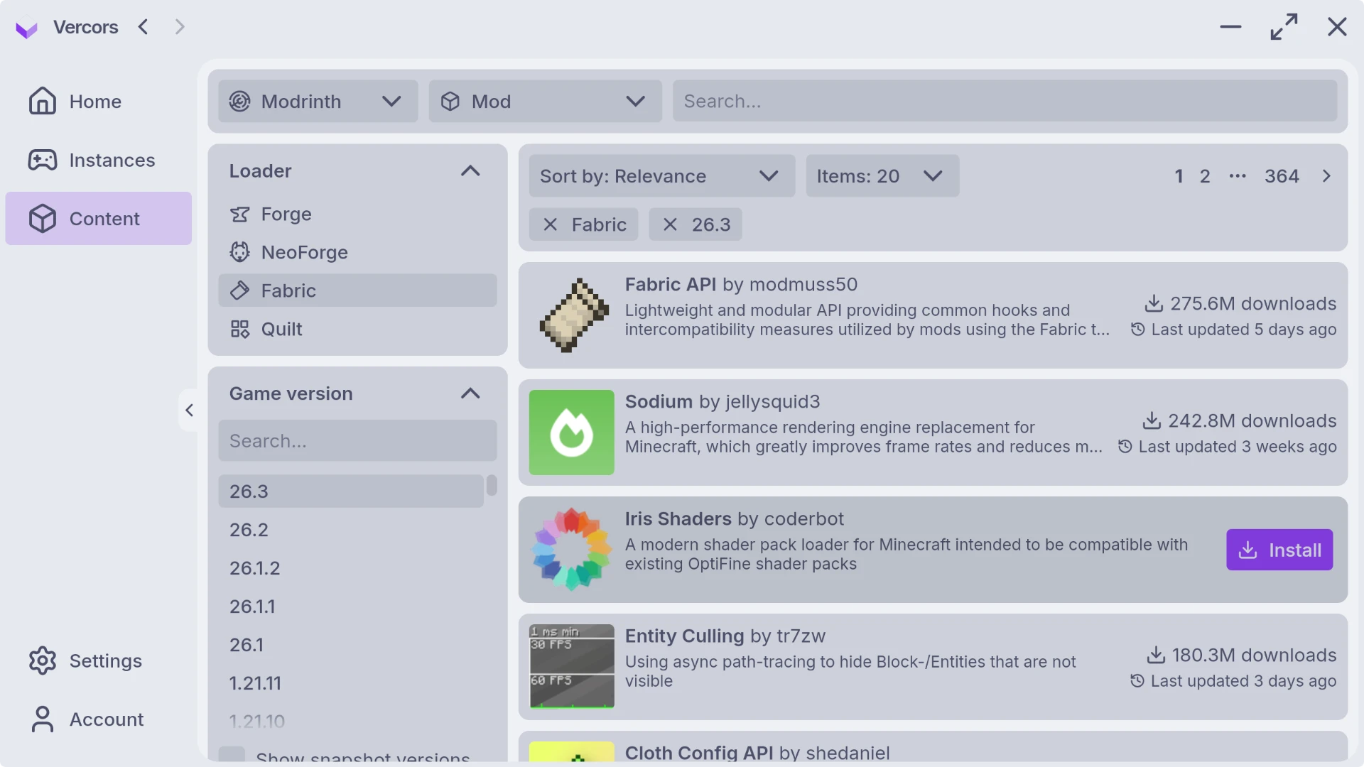 Fully integrated mod support