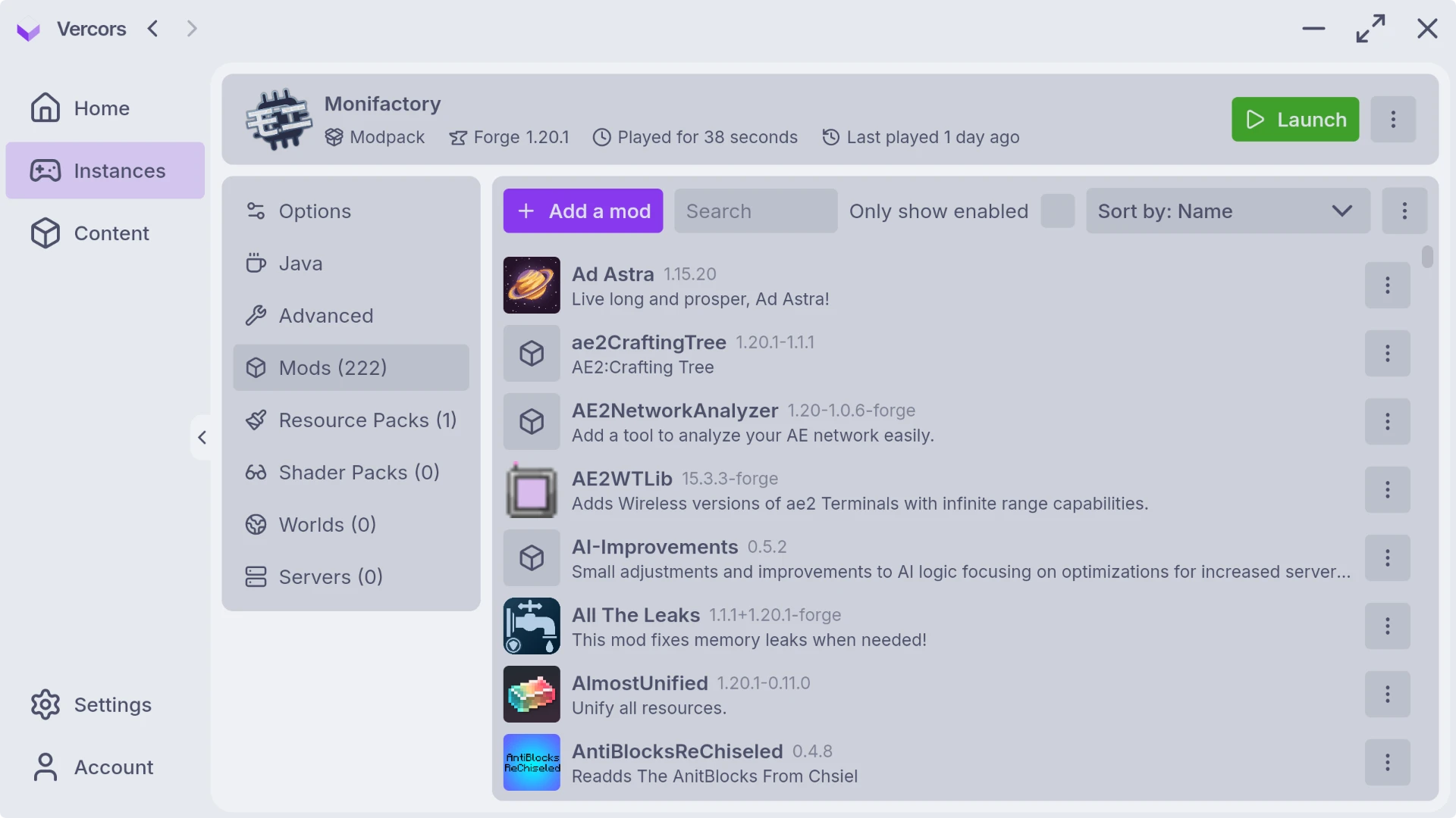 Fine-grained instance settings